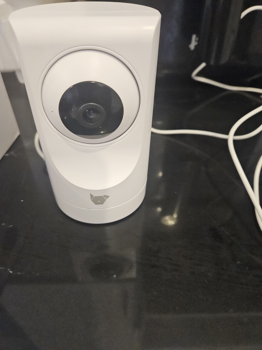 White Home Security IP Camera - Brand Not Visible